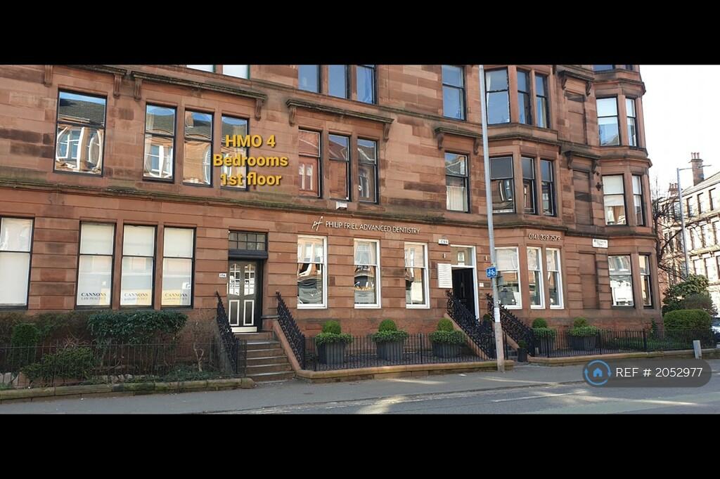 4 bedroom flat for rent in Hyndland Road. Hmo, Glasgow, G12