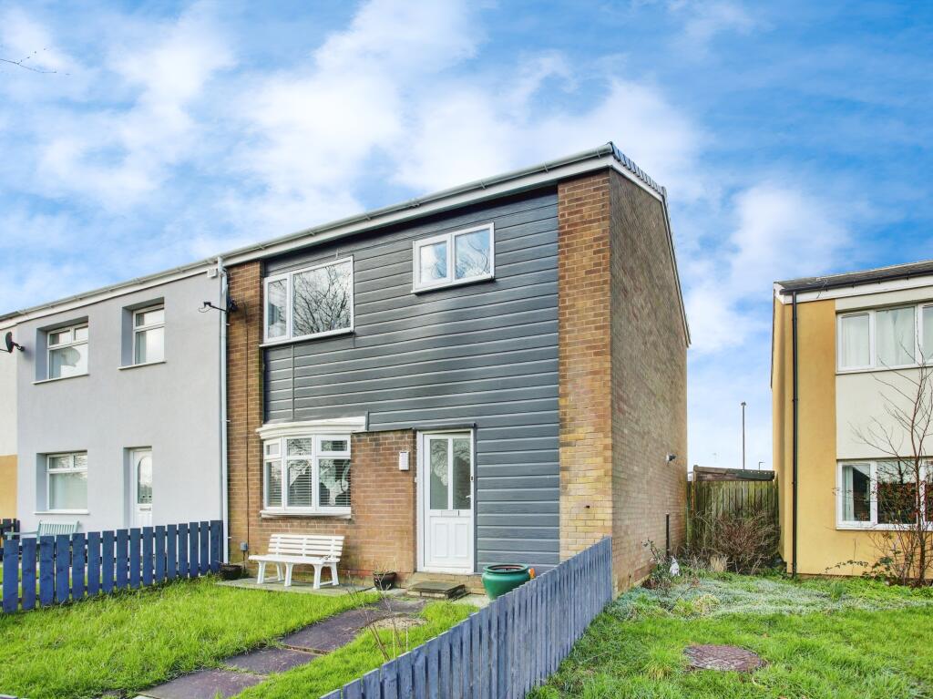 3 bedroom end of terrace house for sale in Kirkland Walk, Shiremoor, Newcastle upon Tyne, Tyne