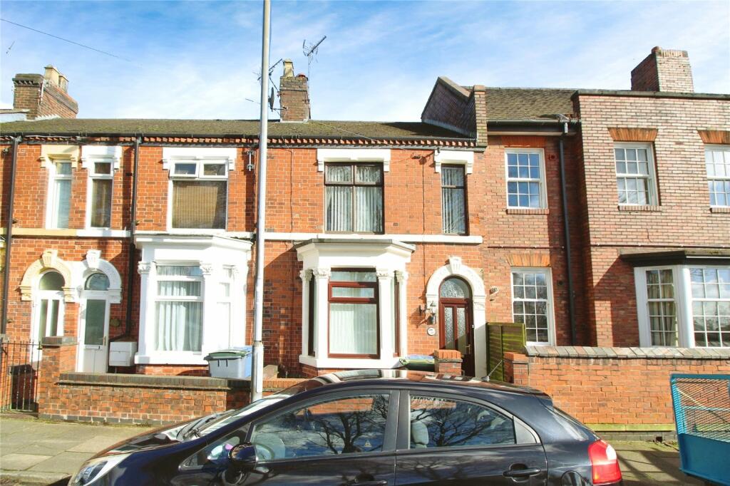 3 bedroom terraced house for sale in Park Road, Burslem, Stoke-on-Trent, Staffordshire, ST6