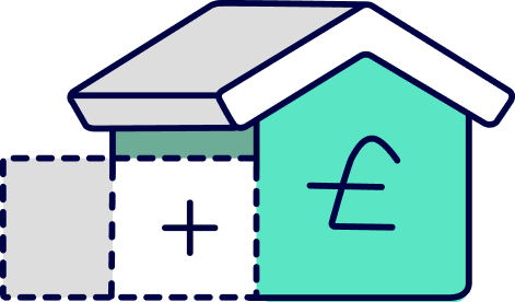 house with pound sign and plus sign in extension