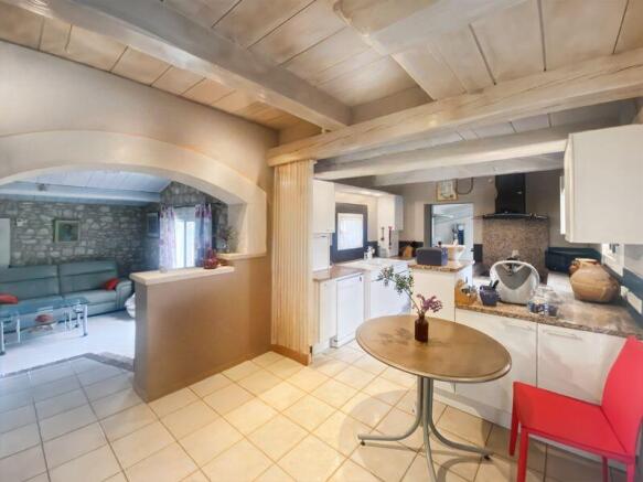 Kitchen and living