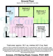 Annexe, 218 Baring Road, Cowes, PO31 8ER - all flo