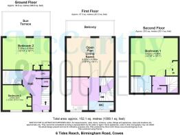 6 Tides Reach, Birmingham Road, Cowes - all floors