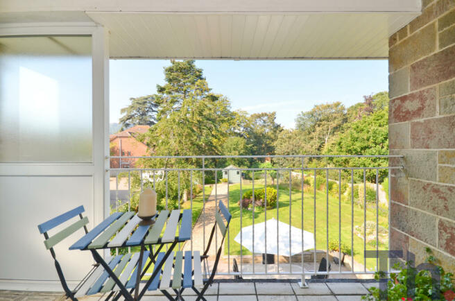 Balcony with garden views