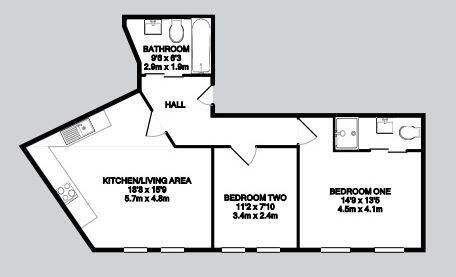 not to scale, for illustrative purposes only