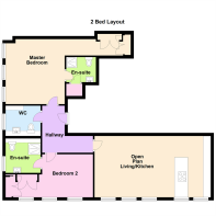 2 Bed Layout
