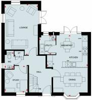 The Avondale ground floor floorplan Part L DWH Clipstone Park