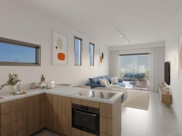 Kitchen and living