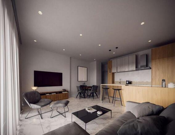 Kitchen and living