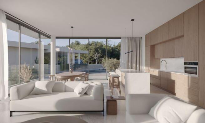 Kitchen, dining and