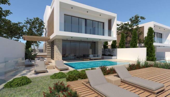 Villa and Pool Area