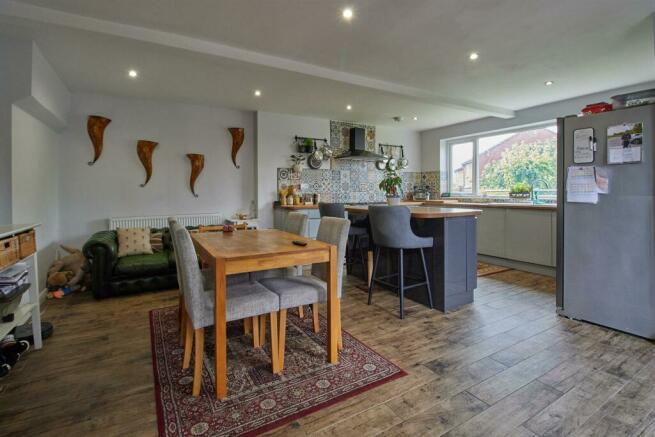 Extended open plan refitted, living dining kitchen