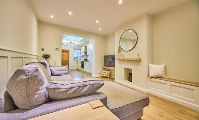Open plan living/dining room and fitted kitchen