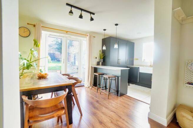 Extended L-Shaped Kitchen Dining Room