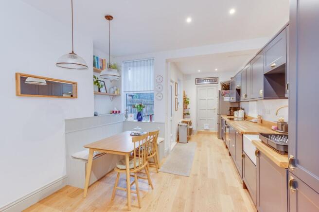 DINER OPENING TO EXTENDED FITTED KITCHEN