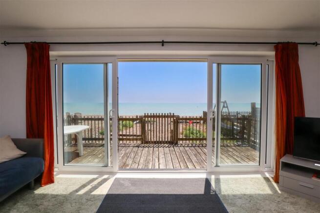 Beachside decked terrace