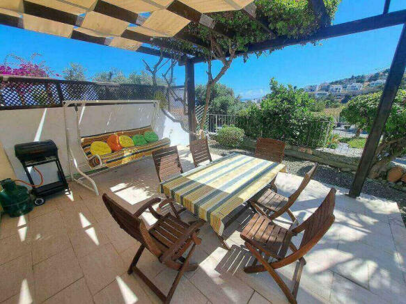 Covered dining area