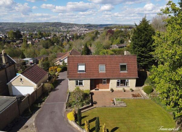 Aerial view of house