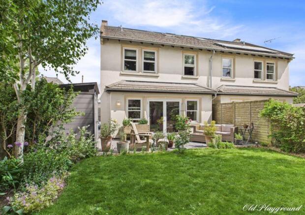 Rear garden to house