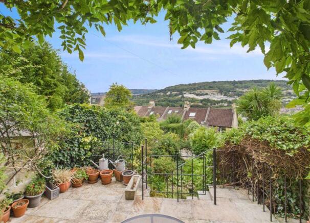 Rear patio seating area views