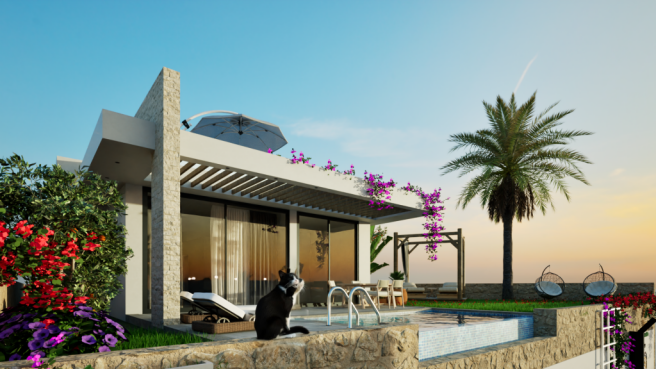 Luxury Villas For Sale North Cyprus 3 Bedroom Bungalow Corner Plot  Image 9999 1