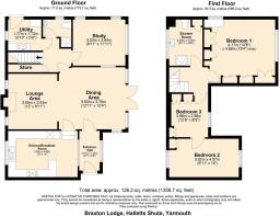 Braxton Lodge, Halletts Shute, Yarmouth - all floo