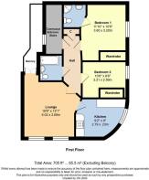 Floorplan - Flat 9 Netley Court River Road Littleh