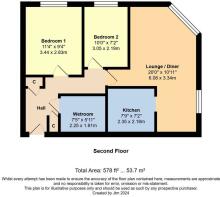 Floorplan - Flat 34 St Catherines Court, Irvine Ro