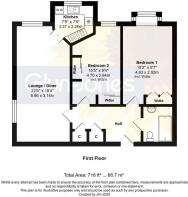 Floorplan - Flat 19 Francis Court 47 Church Street