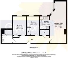 Floorplan - Flat 17 Caen Stone Court Queen Street 