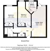 Floorplan - Flat 8 Francis Court, 47, Church Stree
