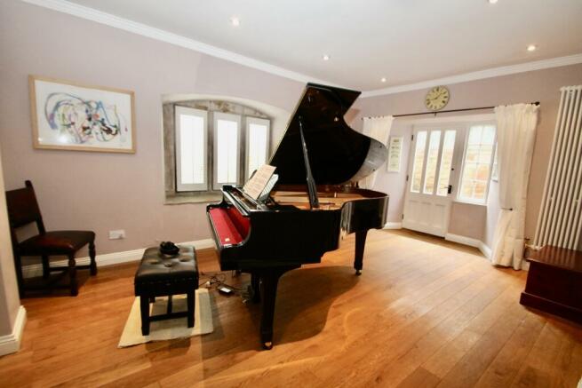 Living room/music room on the lower ground floor