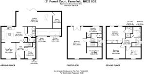 Floorplan - 21 Powell Court, Farnsfield, NG22 8DZ.