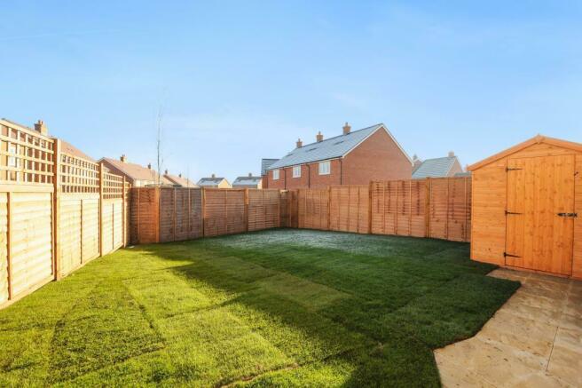 Rear Garden With Storage Shed