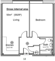 Flat 13 Porters House - Floor plan.png