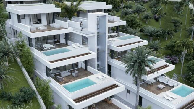 Terraces & pool