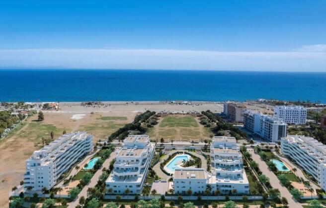 Aerial view of compl