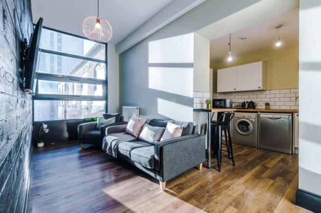 Flat H, Hosiery, Living Room 1