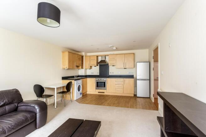 kitchen and living r