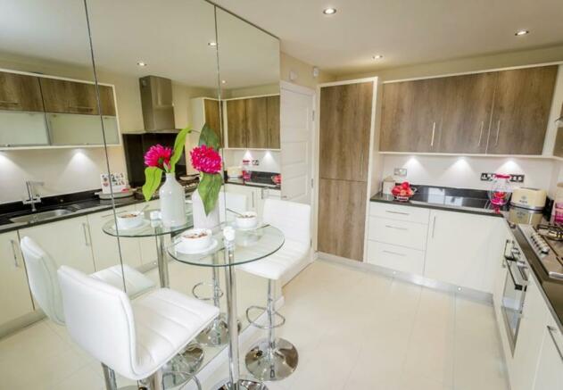 Typical Barwick fitted kitchen with breakfast area