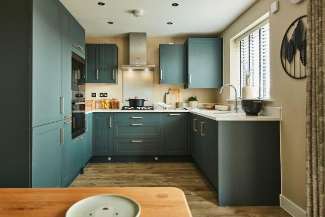 Beautifully designed 3-sided kitchen
