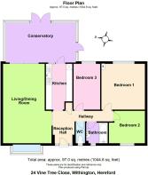 Floor Plan 24 Vine Tree Close, Withington HR1 3QW