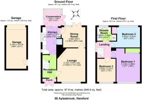 Floor Plan 50 Aylesbrook, Hereford HR4 9QS