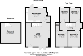 2 Nash Cottages, Fownhope, Hereford - all floors.P