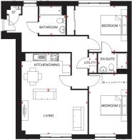 Rennie floorplan at Royal Cornhill Apartments