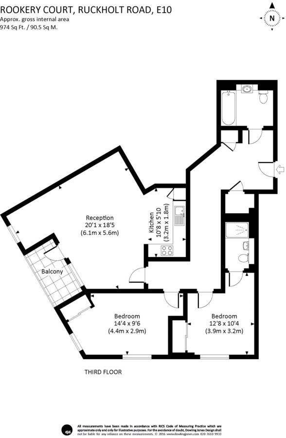 2 bedroom apartment to rent in Rookery Court Ruckholt Road London