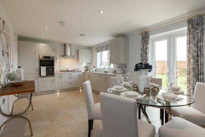 Plenty of open space in the kitchen/dining room