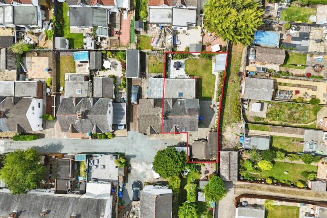 Aerial view of the property