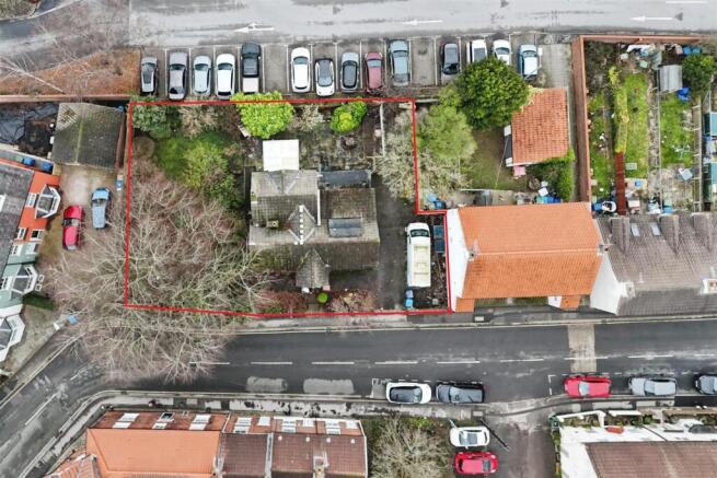 Aerial view of the property