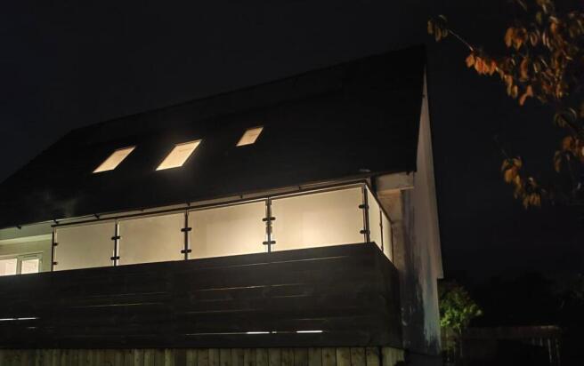 Privacy glass at night